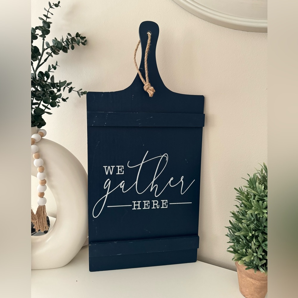 We Gather Here wall wood decoration